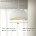 Minimalist White Resin Pendant Light for Dining Room