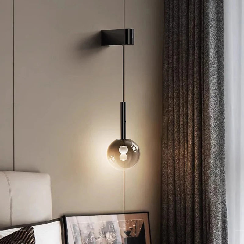 Nordic Glass Pendant Light for Bedroom