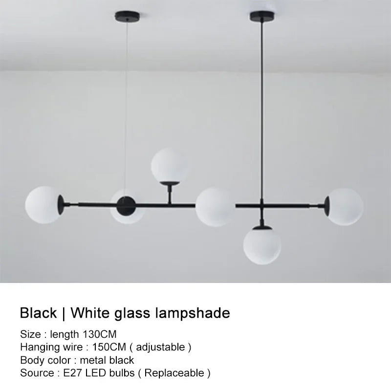 Lámpara Colgante Minimalista de Cristal para Comedor