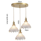 Retro Colored Glass Pendant Light Collection with Brass Fitting for Cafe