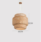 Nordic Bamboo Woven Pendant Light 30cm