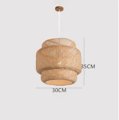 Nordic Bamboo Woven Pendant Light 30cm
