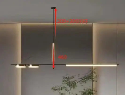Lámpara colgante de hierro minimalista para comedor