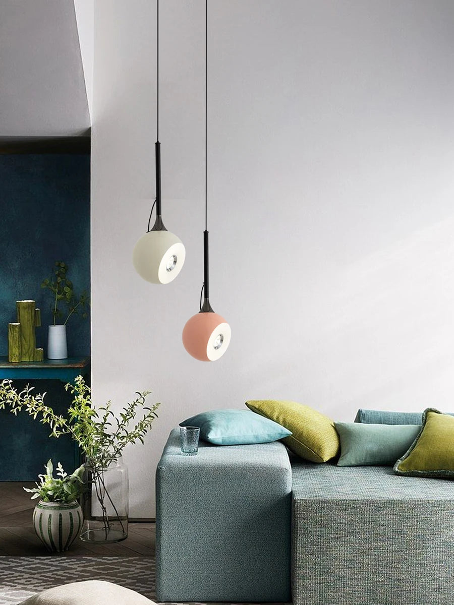 Nordic Ceramic Pendant Light Adjustable Hanging Lamp