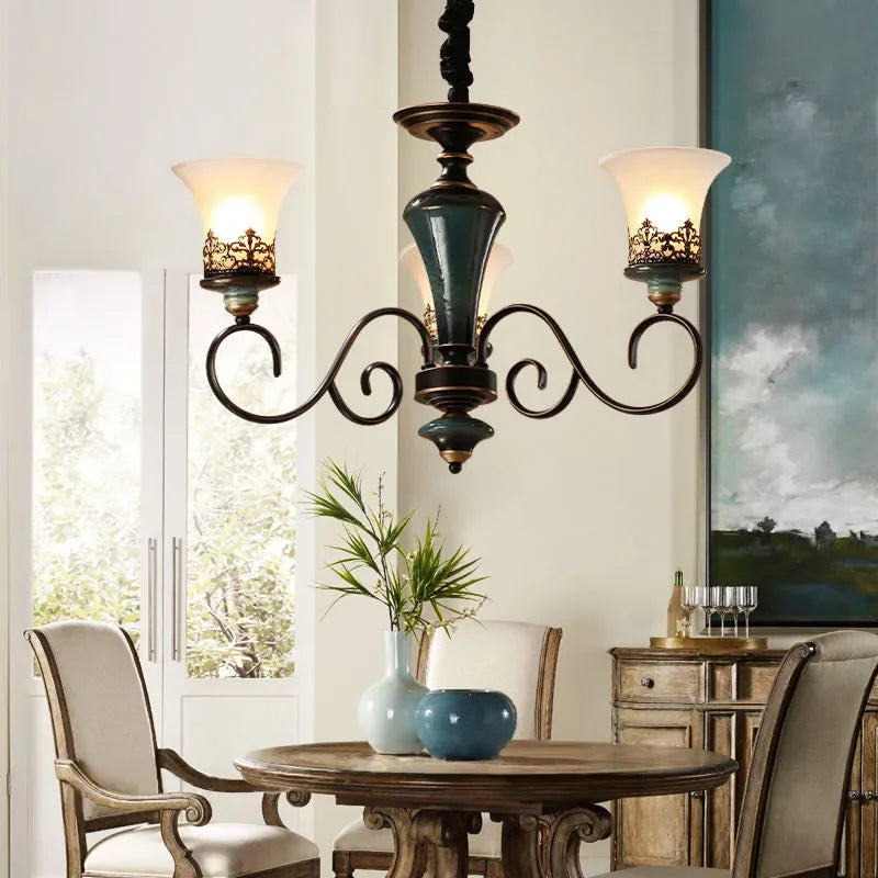 Vintage Crystal Chandelier Pendant Light