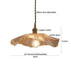 Nordic Glass Pendant Light with Copper Fixture