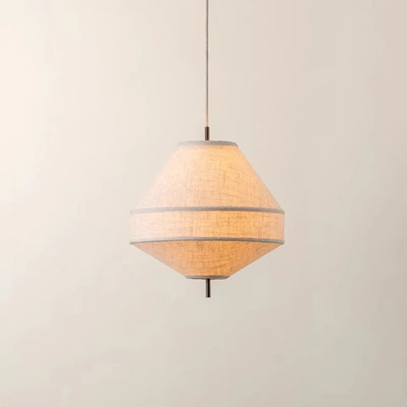 Minimalist Fabric Pendant Light with Iron Frame