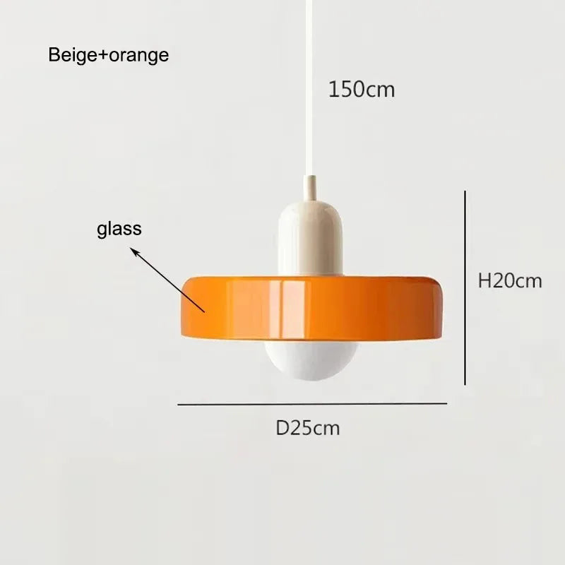 Lámpara Colgante Nórdica Retro de Cristal para Comedor