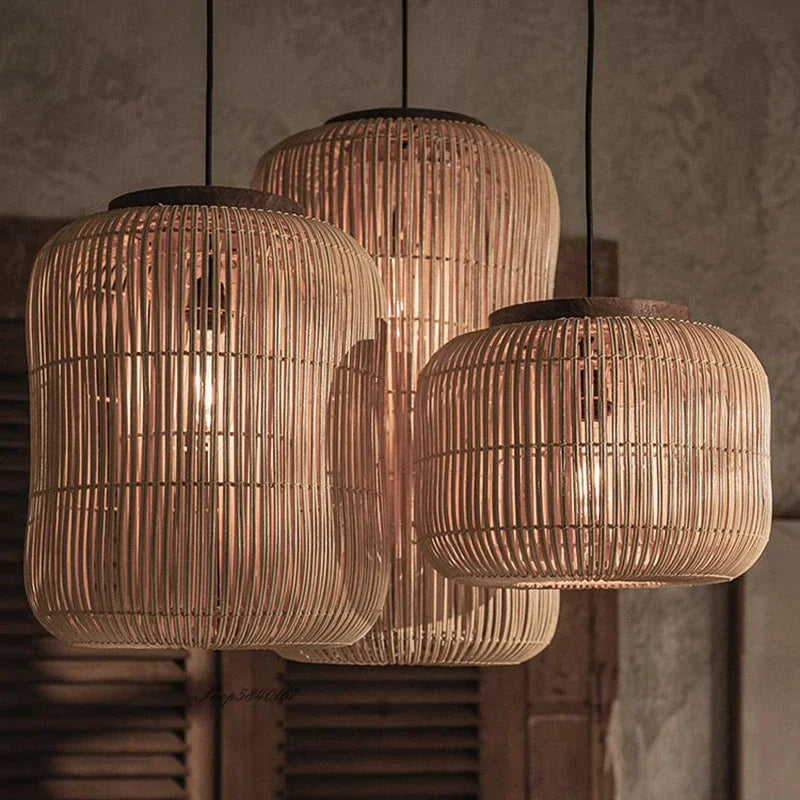 Vintage Bamboo Pendant Ceiling Light
