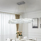 Modern Crystal Oval LED Chandelier Ceiling Lamp