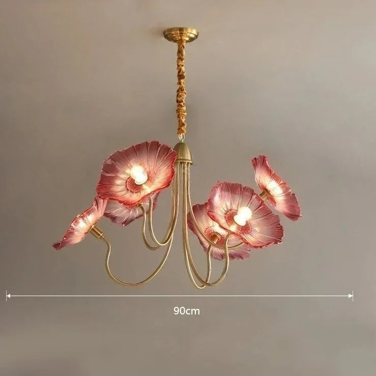 Nordic Glass Pendant Light with Iron Frame