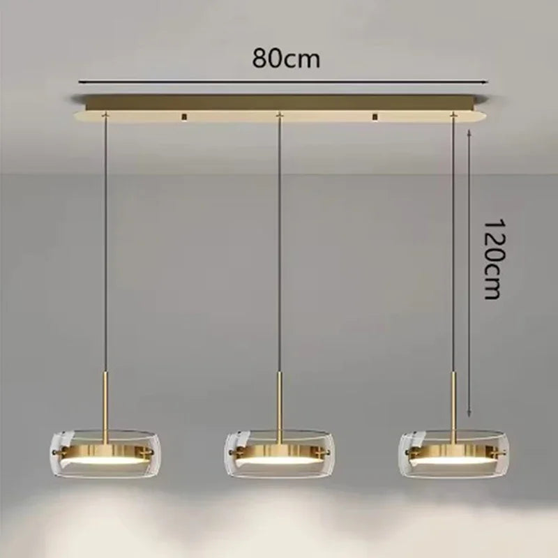 Lámpara Colgante Nórdica de Cristal para Comedor