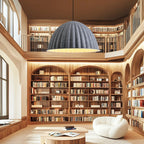 Danish Acoustic Felt Ribbed Dome Pendant Light for Office and Dining Room