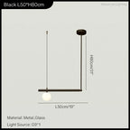 Nordic Minimalist Brass Pendant Light Linear Multi-Head