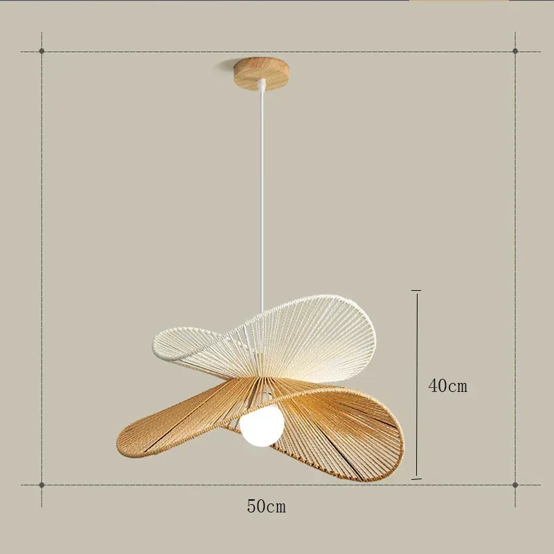 Bohemian Rattan Pendant Light Woven Hanging Lamp