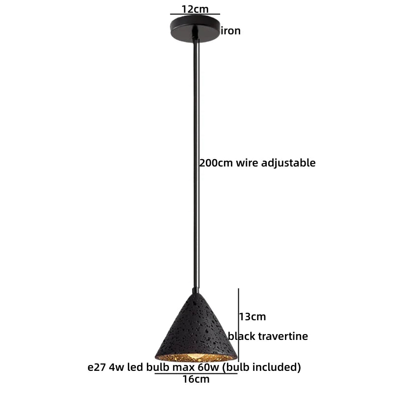 Wabi Sabi Wood Pendant Light for Bedroom