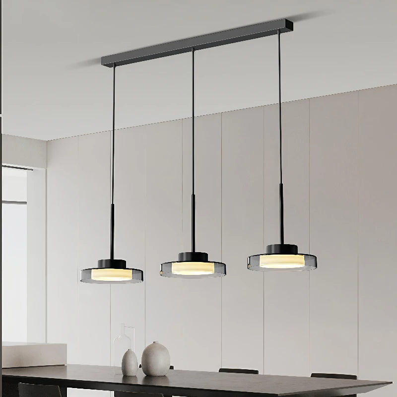 Lámpara Colgante Minimalista de Hierro y Acrílico para Comedor