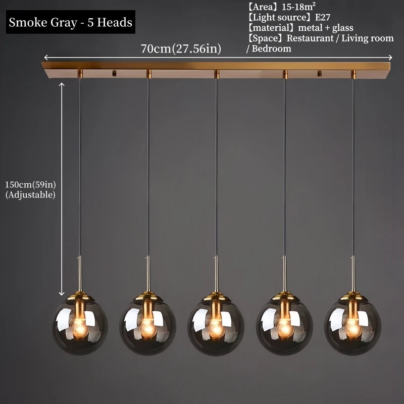 Nordic Glass Pendant Light for Dining Room