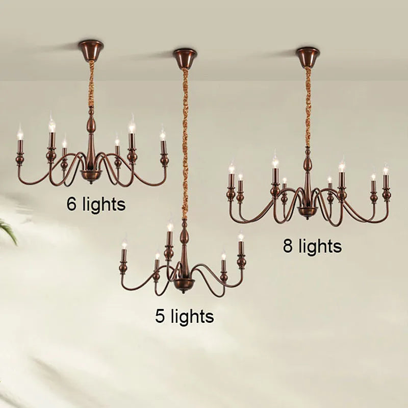 Candelabro de hierro negro con detalles de cristal