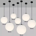 Nordic Glass Ball Pendant Light Brass Iron Hanging Lamp