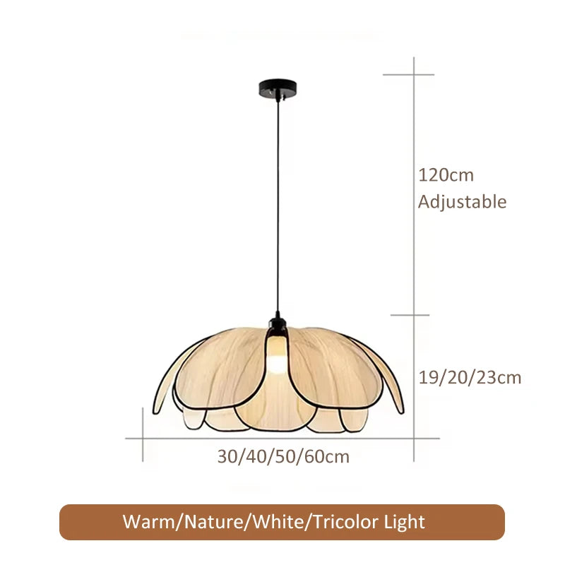 Nordic Fabric Pendant Light with 3 Color Temperature