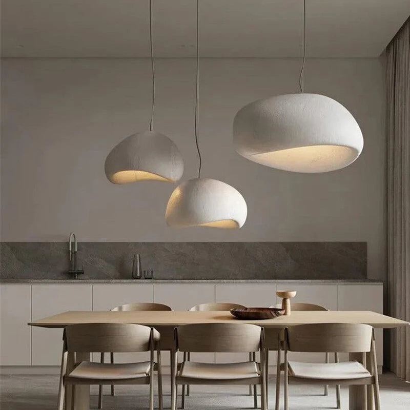 Minimalist White Iron Pendant Light for Dining Room