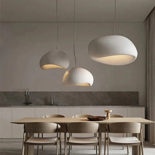Minimalist White Iron Pendant Light for Dining Room