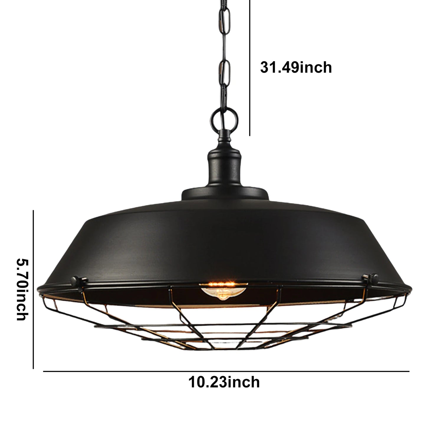 Industrial Iron Pendant Light for Dining Room