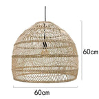 Chinese Handmade Woven Natural Rattan Pendant Lamp Living Room Restaurant Hotel Homestay Bedroom Led Chandelier Art Lights Decor
