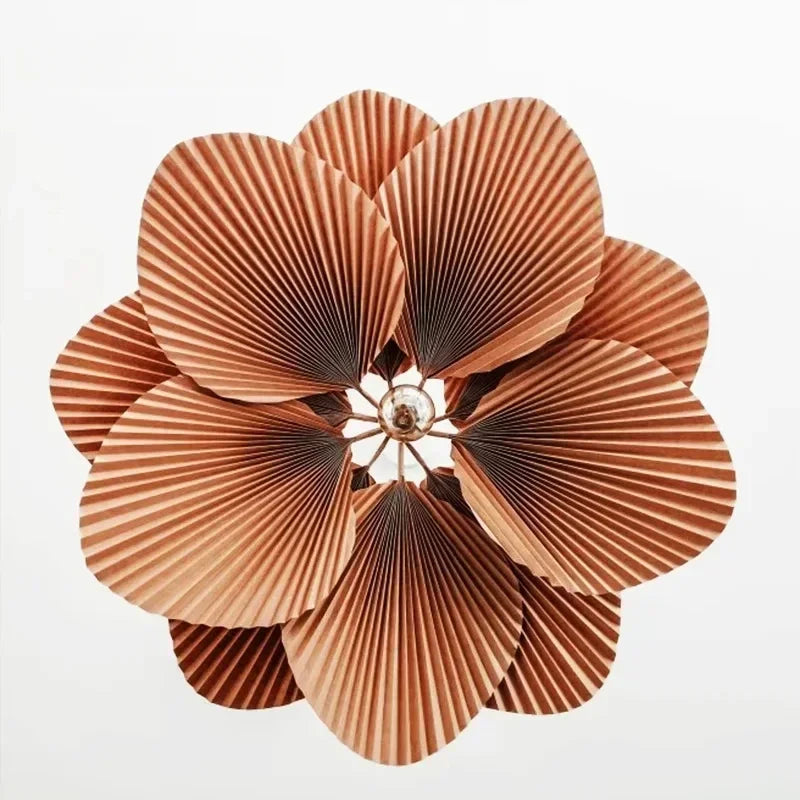 Lámpara colgante de papel bohemio - Diseño floral