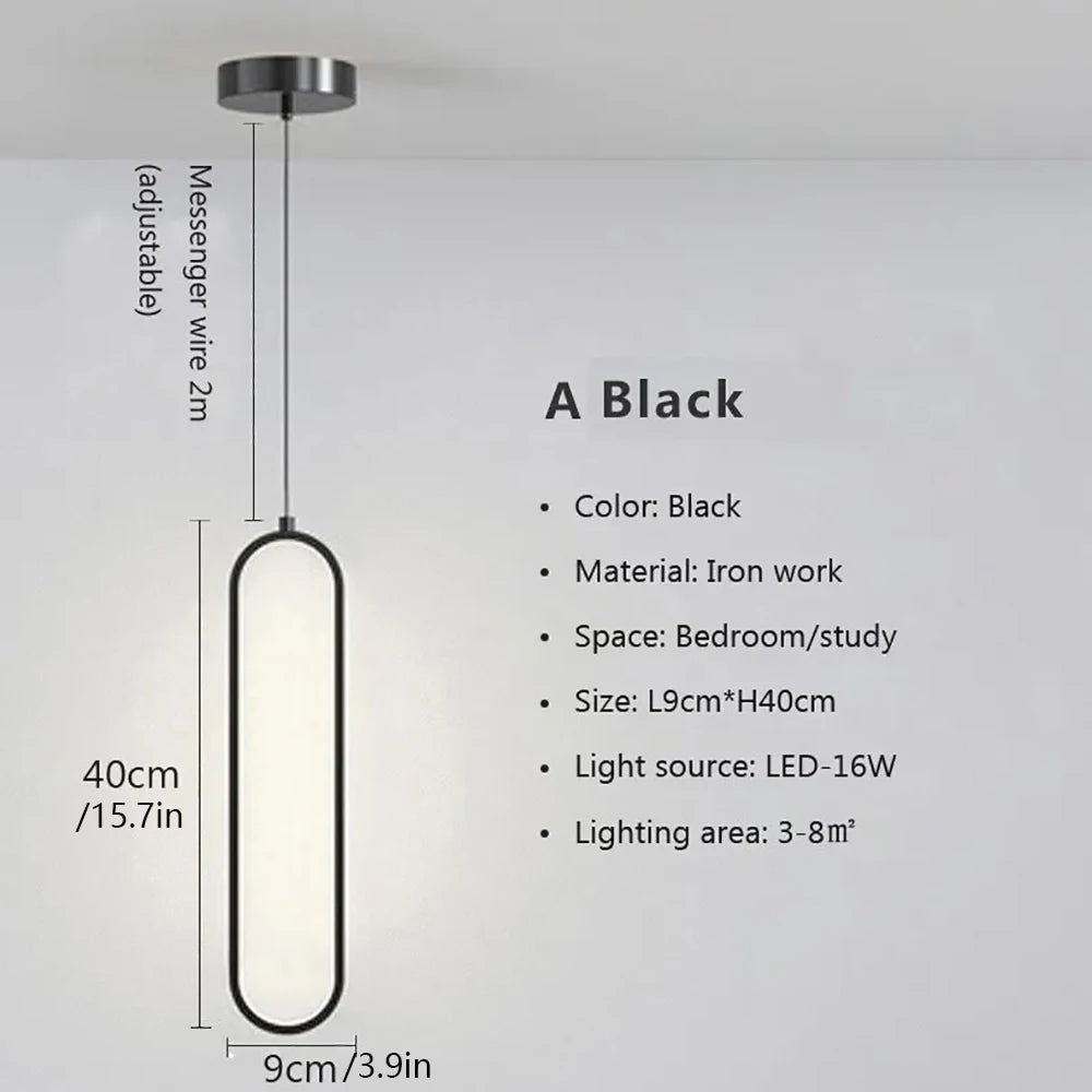 Nordic Aluminum Pendant Light for Kitchen Island