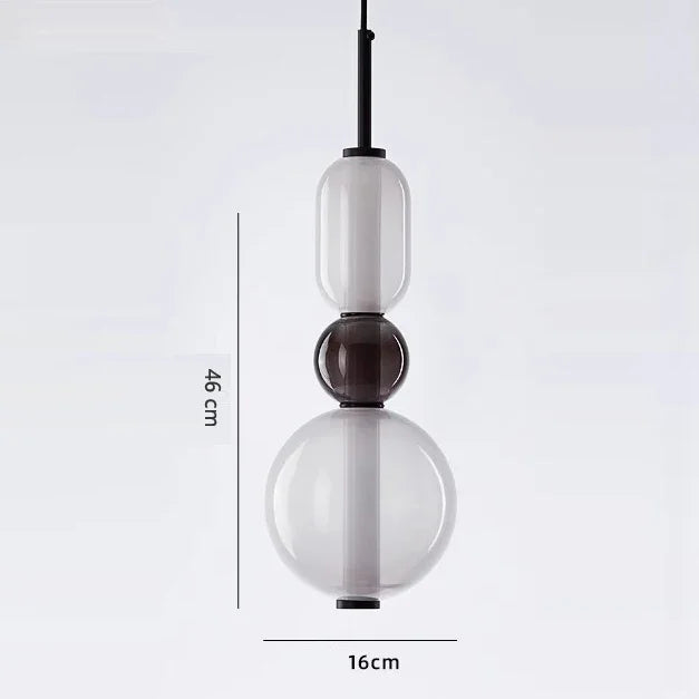 Designer Candy Glass Totem Pendant Light in Bold Colors for Dining Room