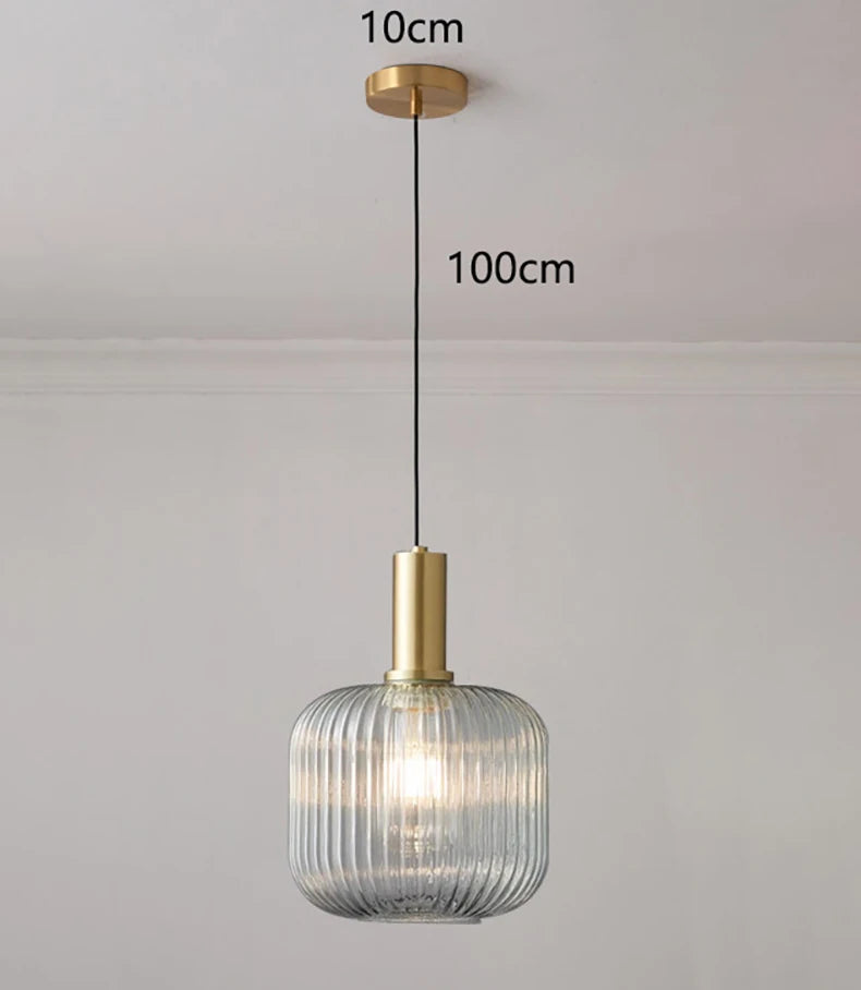 Lámpara colgante de cristal nórdica para comedor