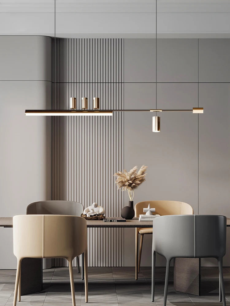 Lámpara Colgante Minimalista de Cobre para Comedor