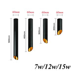 Modern Dimmable LED Spotlight Tube Pendant in Black and White for Kitchen Island