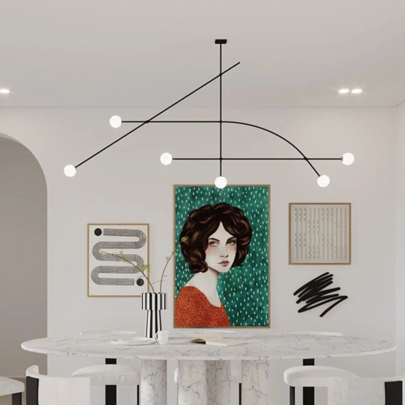 Minimalist Iron Pendant Light for Dining Room