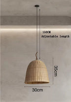 Wabi Sabi Bamboo Pendant Light for Zen Spaces