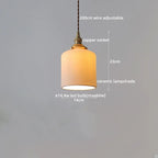Nordic Glass Pendant Light with Copper Fixture
