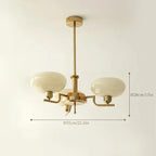 Lámpara Colgante de Bola de Cristal Estilo Retro, Candelabro de Hierro