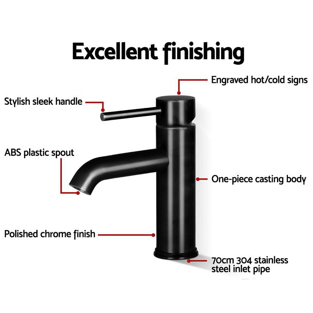 Cefito Bathroom Basin Mixer Tap Round Brass Faucet Vanity Laundry