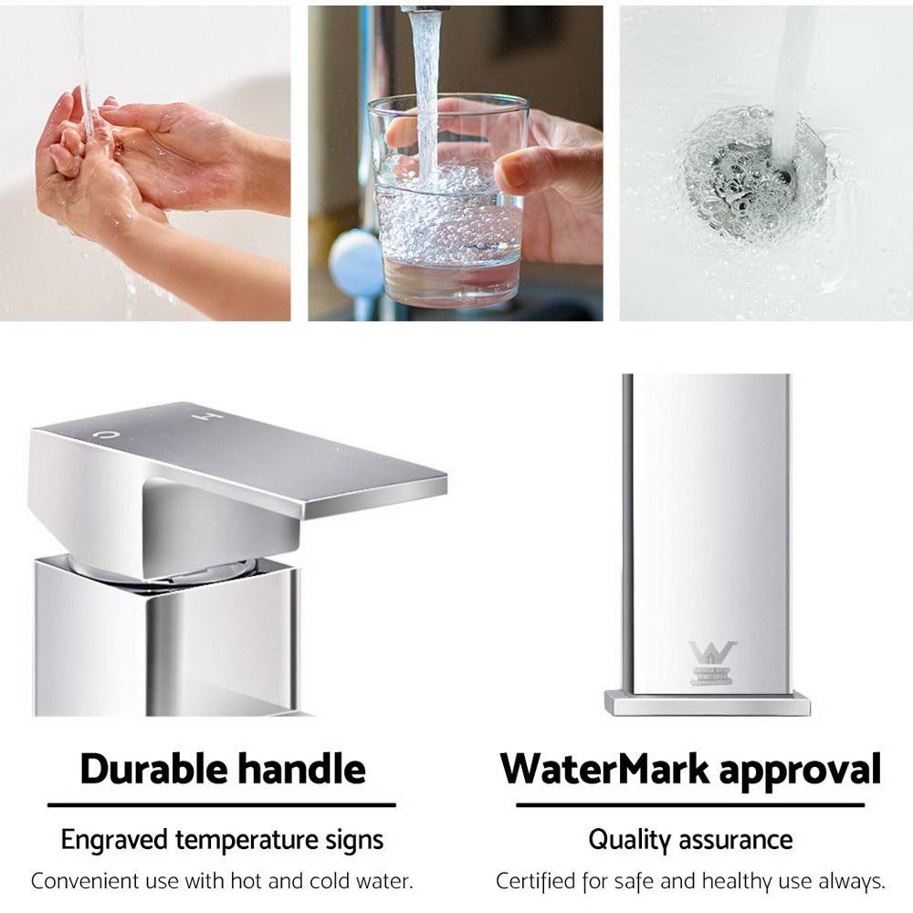 Cefito Bathroom Basin Mixer Tap Square Tall Faucet Vanity Laundry