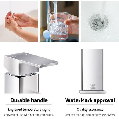 Cefito Bathroom Basin Mixer Tap Square Tall Faucet Vanity Laundry