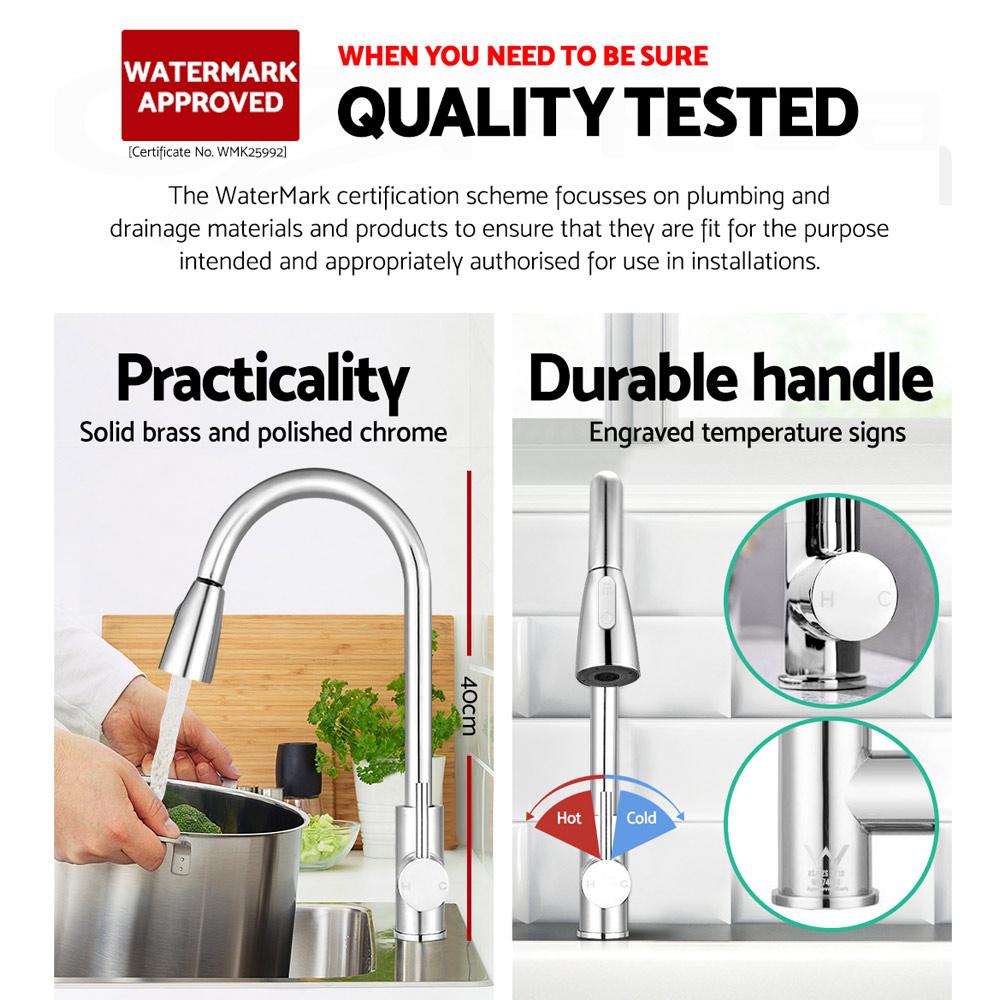 Cefito Kitchen Mixer Tap Pull Out 2 Mode Sink Faucet Basin Laundry