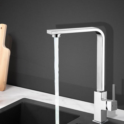 Cefito Kitchen Mixer Tap Mixer Square Sink Faucet Basin Laundry Chrome