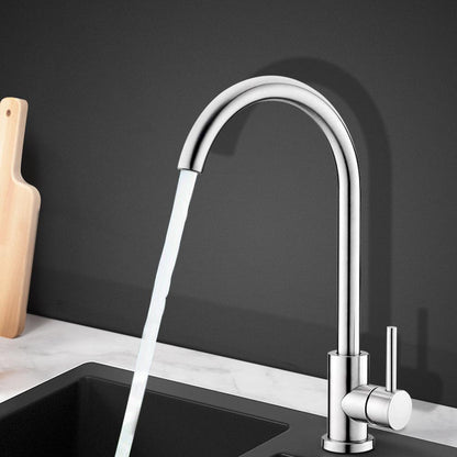 Cefito Kitchen Mixer Tap Mixer Round Sink Faucet Basin Laundry Chrome