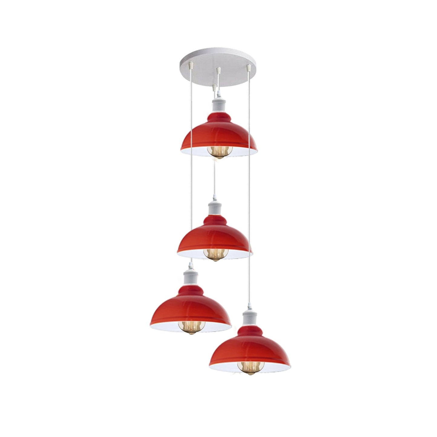 Red Kitchen Island Pendant Light Cluster~1513