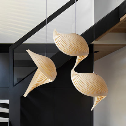Creative Living Room Pendant Lamp Restaurant Wood Woven Pendant Lamp