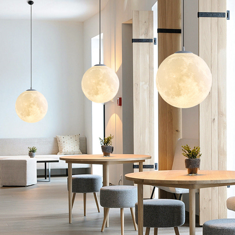 3D Printing Moon Chandelier Modern Minimalist Planet Chandelier