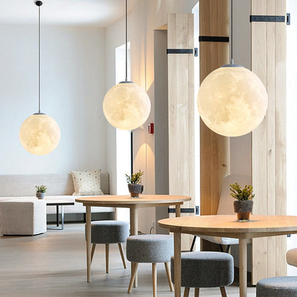 3D Printing Moon Chandelier Modern Minimalist Planet Chandelier