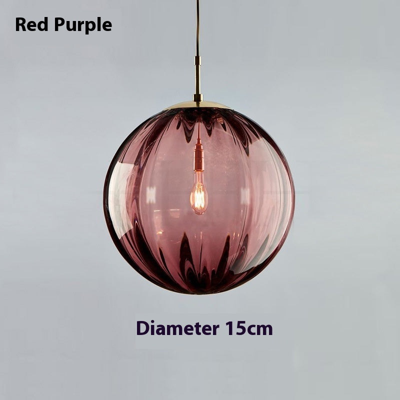 Simple Water-wave Glass Ball Creative Chandelier
